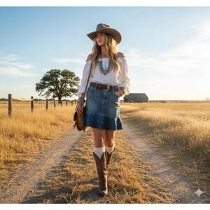 7 for  All Mankind Women Skirt Size 4 Denim Skirt